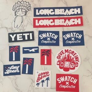 Sticker Set with Long Beach and Swatch Designs